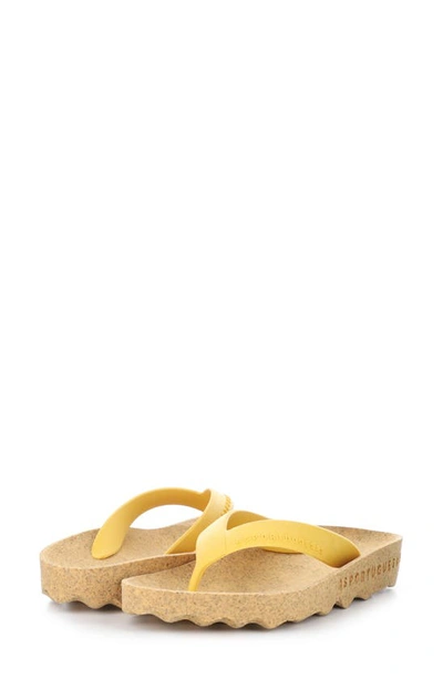 Shop Asportuguesas By Fly London Feel Flip Flop In Yellow Rubber