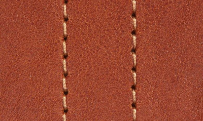 Shop Hugo Boss Stitch Leather Belt In Medium Brown