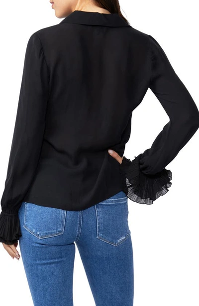 Paige Delilah Silk Blouse In Black