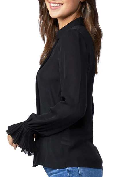 Paige Delilah Silk Blouse In Black