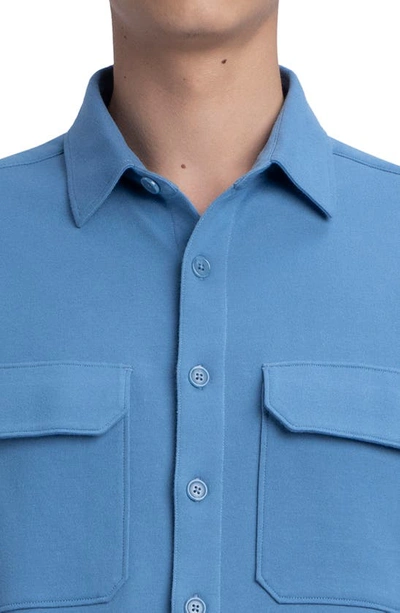 Shop Bugatchi Comfort Stretch Shirt Jacket In Slate
