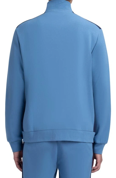 Shop Bugatchi Comfort Cotton Blend Full Zip Sweatshirt In Slate