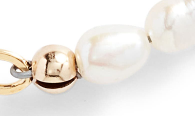 Set & Stones Simone Freshwater Pearl & Paper Clip Chain Bracelet In Gold