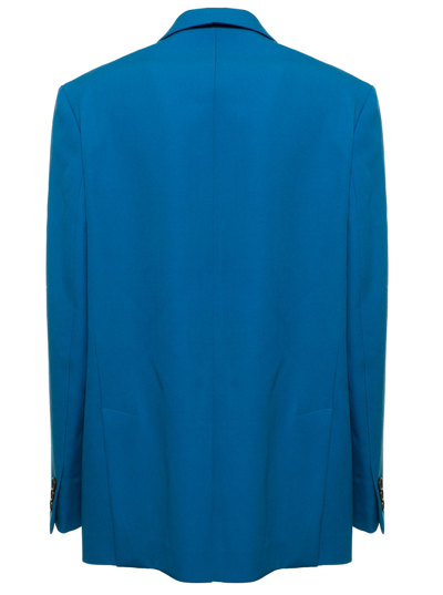 Shop Marni Womans Single-breasted Blue Wool Blazer