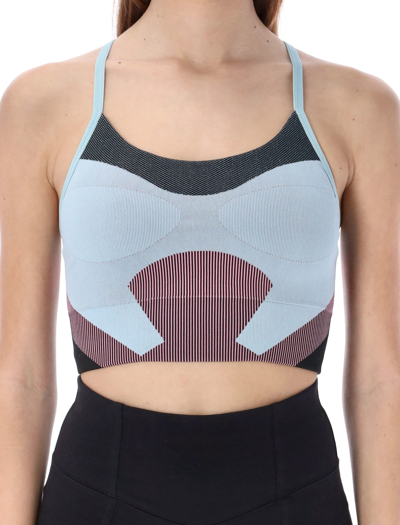 Shop Adidas By Stella Mccartney Active Bra In Mix Blue