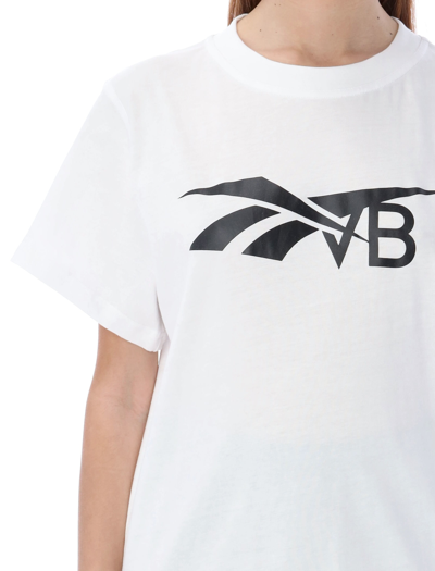 Shop Victoria Beckham Rbk T-shirt In White