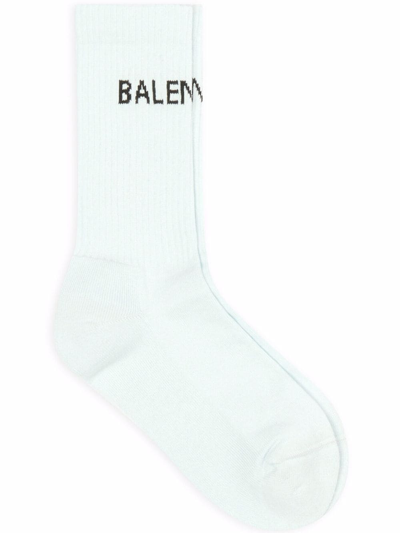 Shop Balenciaga Tennis Socks In Blue