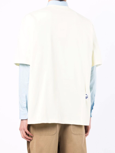 Shop Ader Error Embroidered Logo T-shirt In Yellow