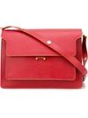 Marni Trunk Medium Red Leather Shoulder Bag