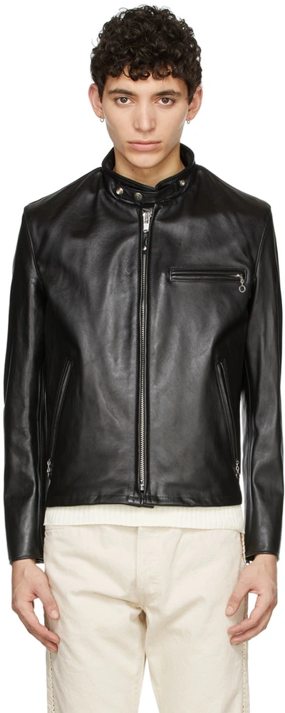 Shop Schott Black Racer Leather Jacket