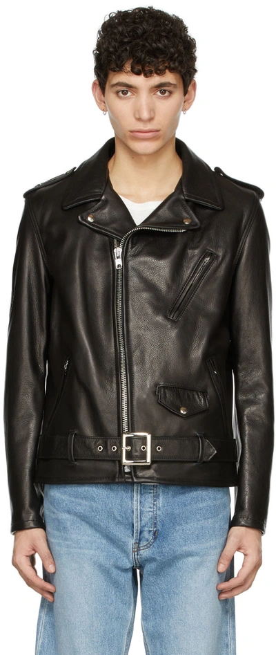 Schott Black Perfecto Leather Jacket In Black