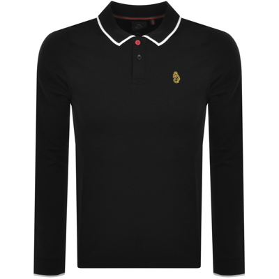 Shop Luke 1977 Sport Long Sleeve Polo T Shirt In Black