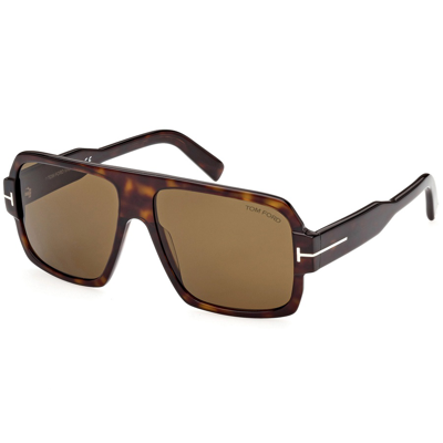 Shop Tom Ford Ft093358 Sunglasses Brown