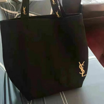 Yves Saint Laurent Black Canvas Vip Gift Parfums Tote Bag YSL shopping bag  NEW