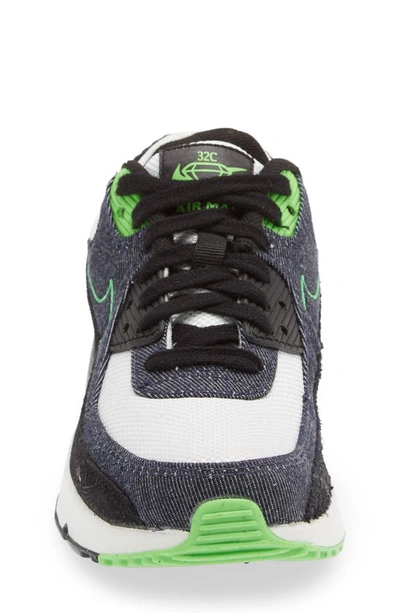 Shop Nike Air Max 90 Ltr Se Sneaker In Black/ Obsidian/ Green/ White