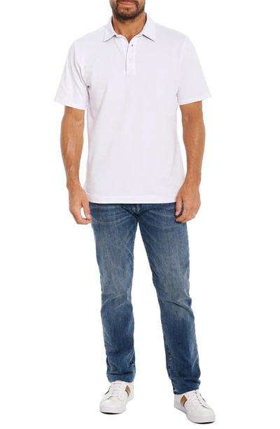 Shop Robert Graham Sea Level Knit Polo In White