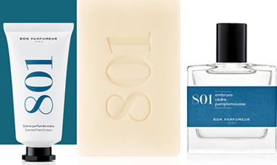 BON PARFUMEUR 801 SEA SPRAY, CEDAR & GRAPEFRUIT EAU DE PARFUM SET $90 VALUE 