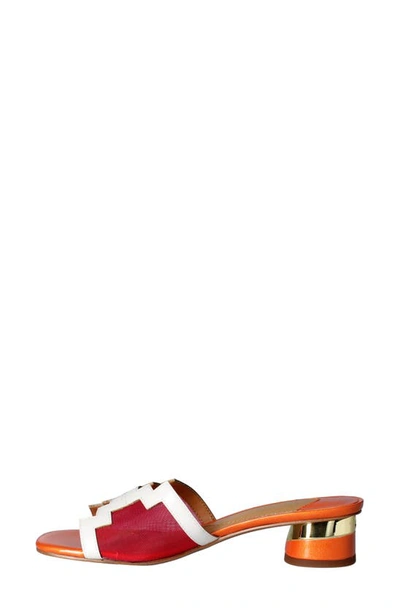 Shop J. Reneé J.renée Amorra Slide Sandal In White/ Fuchsia/ Orange