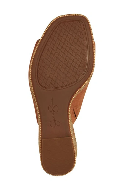 Shop Jessica Simpson Shantelle Wedge Slide Sandal In Ginger Cookie