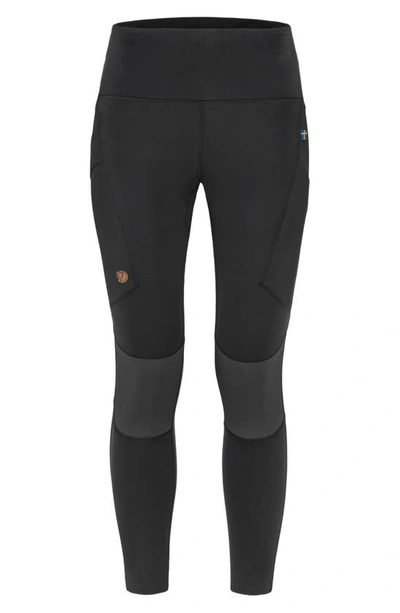 Shop Fjall Raven Abisko Pro Trekking Tights In Black-iron Grey