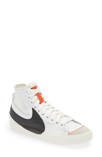 Shop Nike Blazer Mid '77 Jumbo High Top Sneaker In White/ Black/ White/ Sail