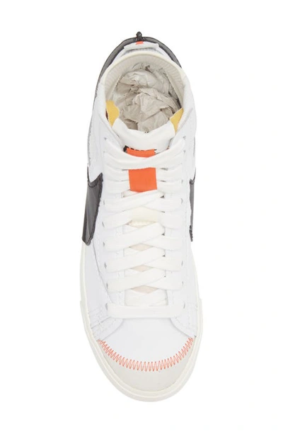 Shop Nike Blazer Mid '77 Jumbo High Top Sneaker In White/ Black/ White/ Sail