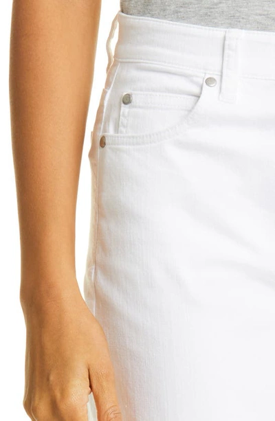 Shop Eileen Fisher High Waist Stretch Organic Cotton Pants In White