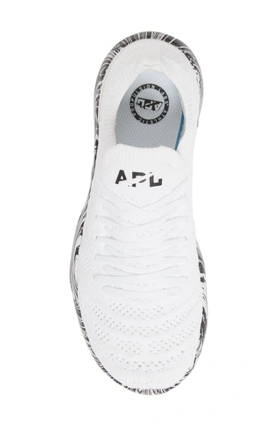 Shop Apl Athletic Propulsion Labs Techloom Wave Hybrid Running Shoe In White / Black / Marble