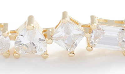 Shymi Multi Shape Cubic Zirconia Tennis Bracelet In Gold