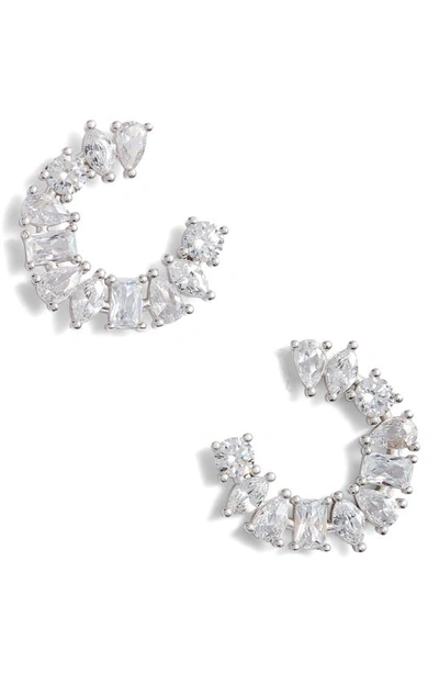Shop Shymi Cubic Zirconia Stud Earrings In Silver
