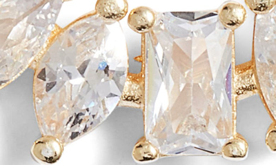 Shymi Cubic Zirconia Stud Earrings In Gold