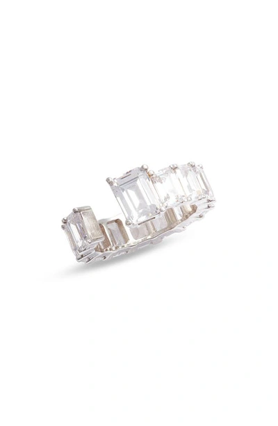 Shop Shymi Open Cubic Zirconia Band In Silver