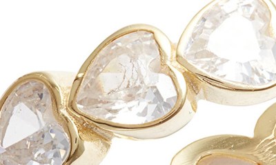 Shymi Heart Cubic Zirconia Eternity Band In Gold