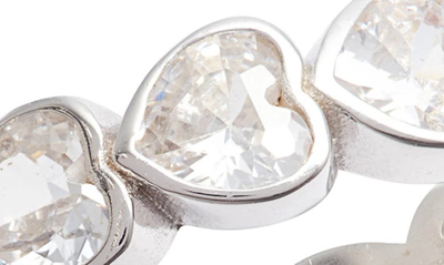 Shymi Heart Cubic Zirconia Eternity Band In Silver