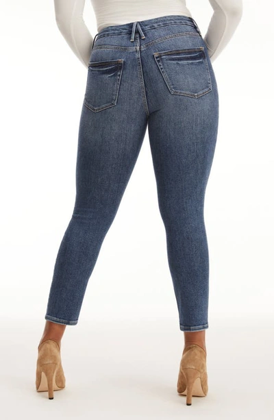 Shop Good American Good Legs Ripped High Waist Ankle Skinny Cigarette Jeans In Blue673