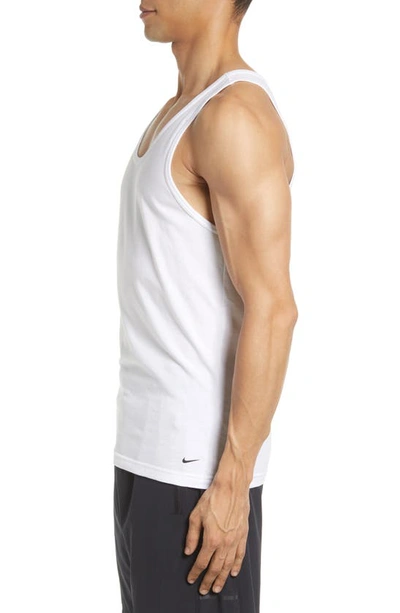 Shop Nike 2-pack Dri-fit Stretch Cotton Tanks In White