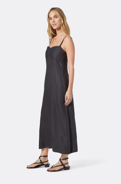 Shop Joie Corta Linen Midi Dress In Black