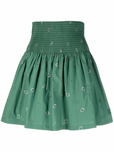Shop Kenzo Skirt In Green