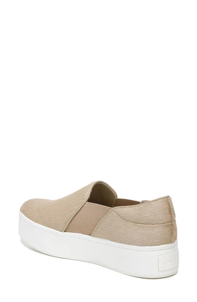 Shop Vince Warren Genuine Calf Hair Platform Sneaker In Dk Doe