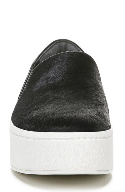 Shop Vince Warren Genuine Calf Hair Platform Sneaker In Black