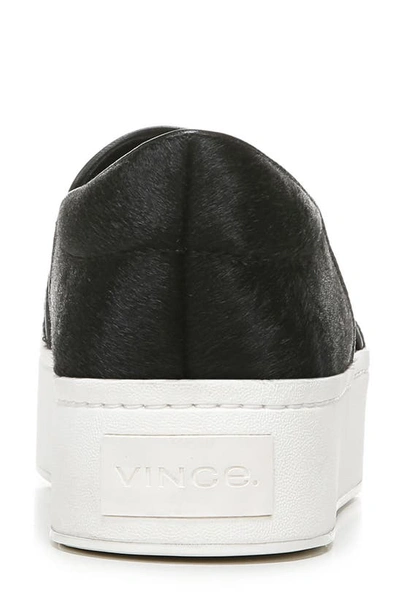 Shop Vince Warren Genuine Calf Hair Platform Sneaker In Black
