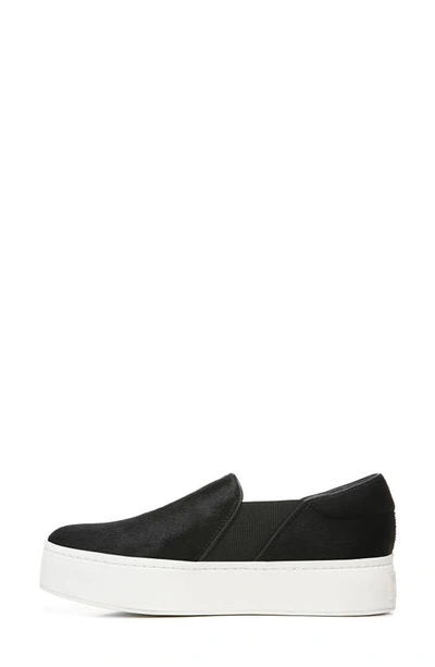 Shop Vince Warren Genuine Calf Hair Platform Sneaker In Black