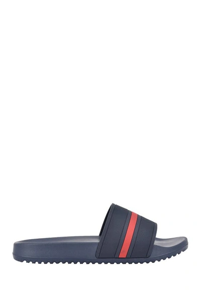 Tommy Hilfiger Redder Mens Slip On Pool Slide Sandals In Dblsy