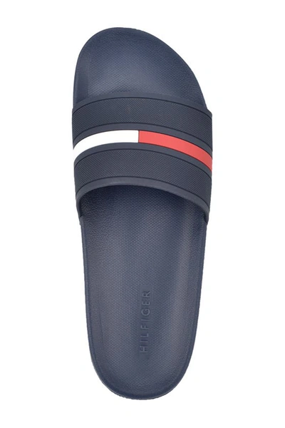 Tommy Hilfiger Redder Mens Slip On Pool Slide Sandals In Dblsy