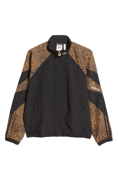 Adidas Originals Leopard Print Nylon Track Jacket In Beige Tone/ Mesa/  Black | ModeSens