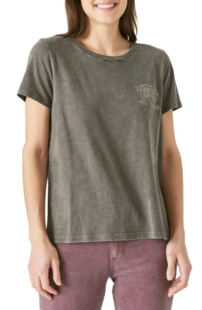 Shop Lucky Brand Hearts Graphic Tee In Black Ink