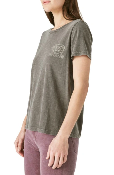 Shop Lucky Brand Hearts Graphic Tee In Black Ink