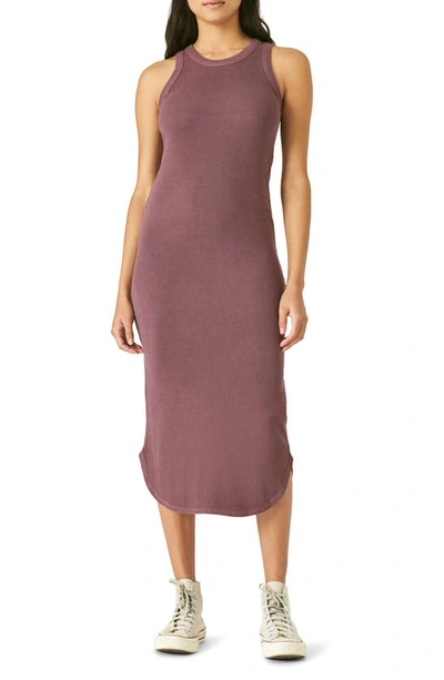 Shop Lucky Brand Ribbed Body-con Dress In Huckleberry