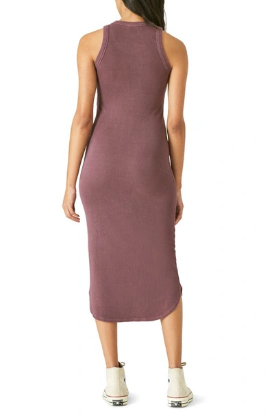 Shop Lucky Brand Ribbed Body-con Dress In Huckleberry