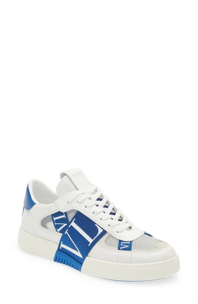 Engager Støv undtagelse Valentino Garavani Vl7n Blue Panelled Sneakers In White/blue | ModeSens